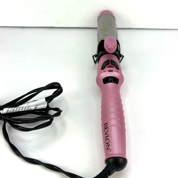 REVLON Revlon Titanium Large Barrel Curl Stay Styling Iron 1 1/2" Pink/Black - Picture 3 of 9